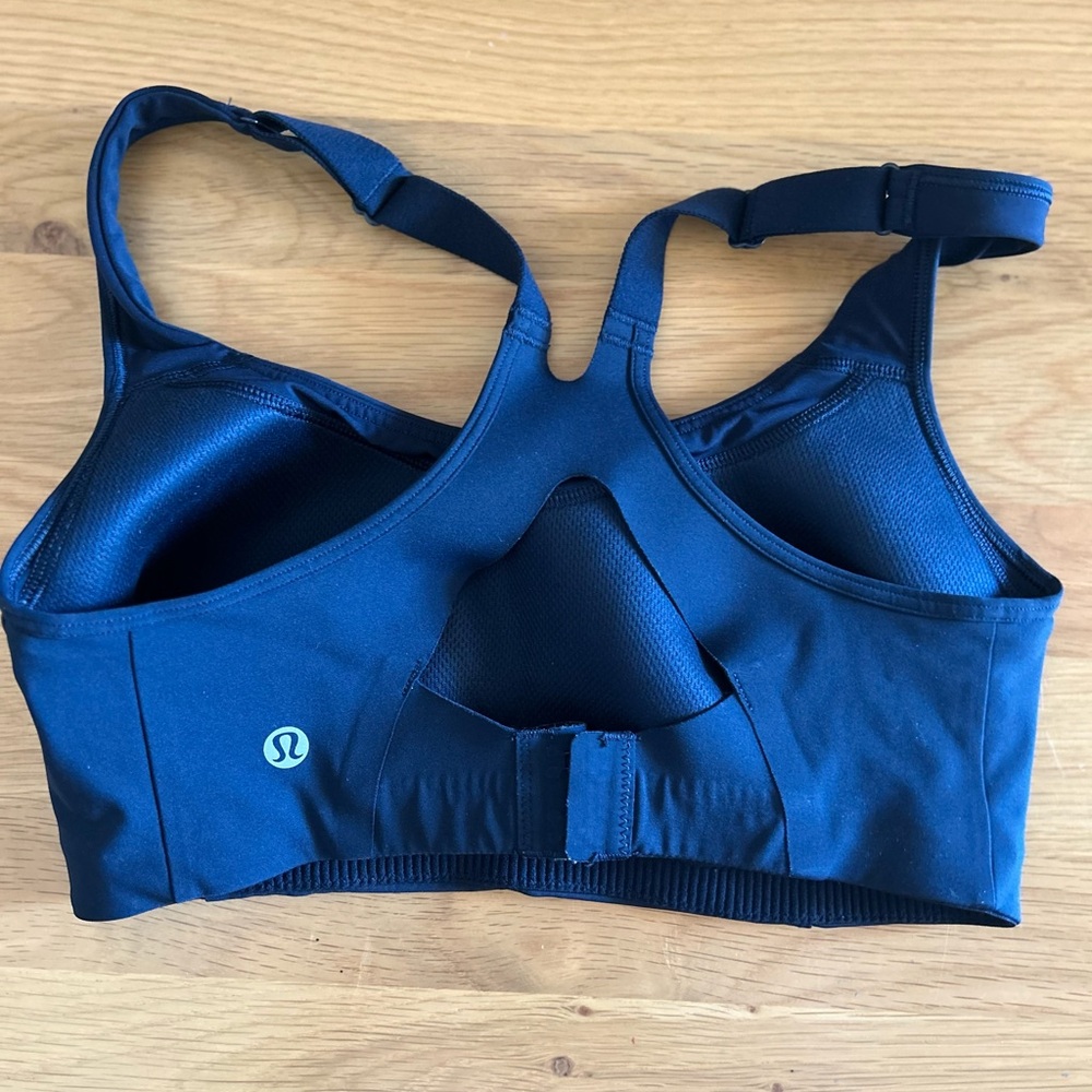 Lululemon Athletica Navy Blue Sports Bra with Racerback Design